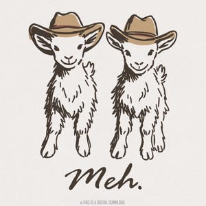 Chèvre Png, Png pour amoureux des chèvres, Western Png, Cowboy Png, Drôle de chèvre Png, Cadeau fermier, Homestead Png, Animaux de la ferme Png, Meh Chèvre Meme Png