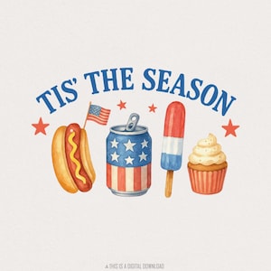 God Bless USA PNG, Digitaldruck der amerikanischen Flagge, Tis the Season PNG, gesegnetes Amerika, 4