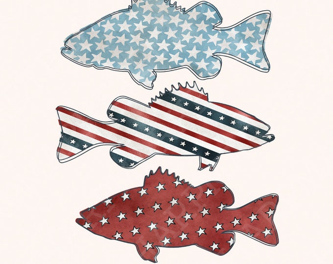 Bass Fish PNG, US Flag Bass Fish, USA Patriotic Fishing Png, Boys Patriotic Sublimation, 4th of July, Memorial Day, American Flag, Vintage