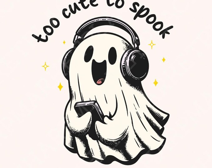 Too Cute to Spook PNG, Cute Ghosts png, Halloween Ghost Png, Halloween PNG, Cute Ghost Png, Spooky Vibes Png, Sublimation, Retro Halloween