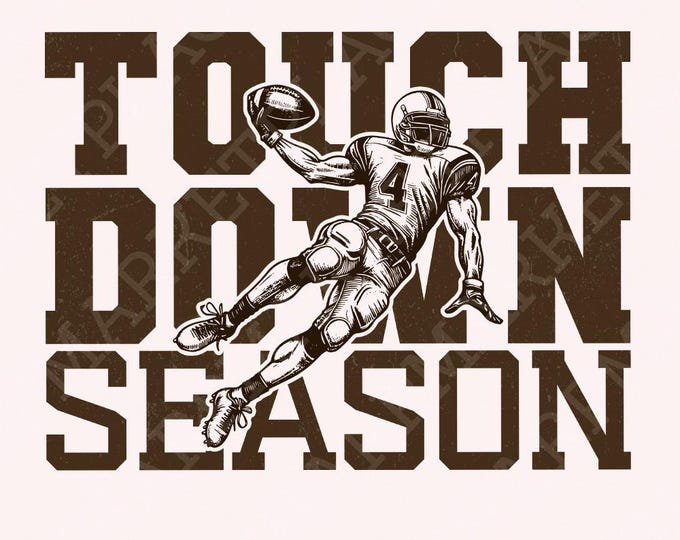 Touchdown Season PNG, Football Mom png, Game Day PNG, Glitter Football PNG, Sports png, Sublimation Design