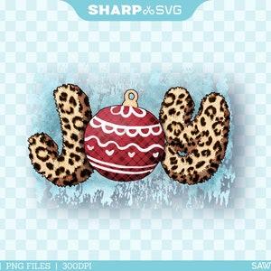Sublimación PNG de alegría - Diseño de alegría navideña - Sublimación de alegría 3 - Clipart navideño - Acuarela dibujada a mano - Sublimación Epson