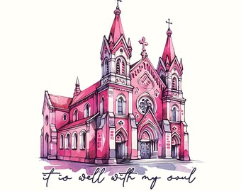 It Is Well With My Soul PNG, Christian Designs, Jesus Designs, Bible Verse Sublimation, Faith Designs, Digital Download, Religious Quotes