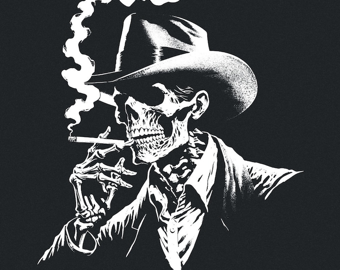 Cowboy Skeleton Western Sublimation, PNG Digital Download, T-shirt Design, Halloween, Vintage Inspired, Western Skeleton png, Howdy png