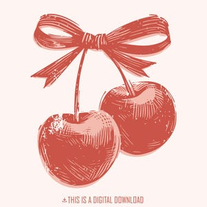 Cherry png PNG, Trendy Cherry Design, Cherry Sublimation, Red Cherry Art Print, Cherry, Instant Download, Cherry Graphics