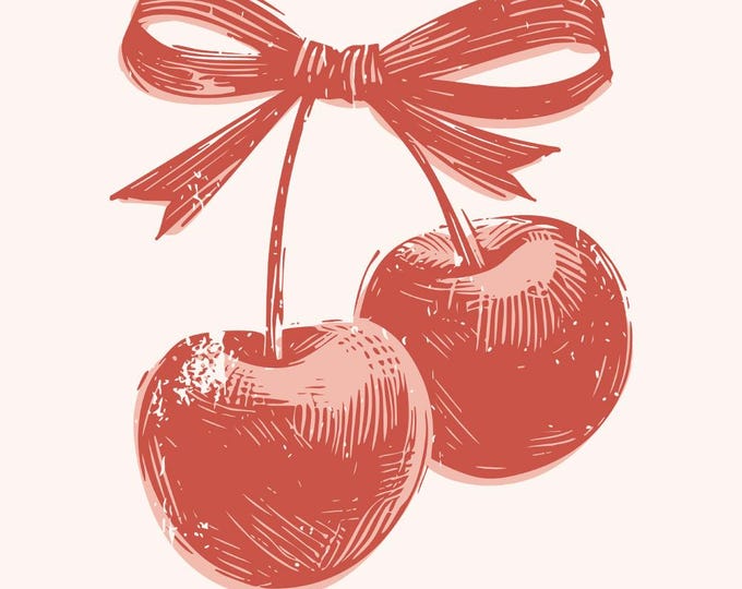Cherry png PNG, Trendy Cherry Design, Cherry Sublimation, Red Cherry Art Print, Cherry, Instant Download, Cherry Graphics