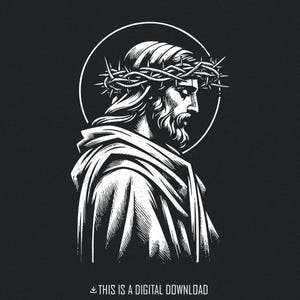 Jesus PNG, Christliche PNG, Dornenkrone, Jesus Design, Religiöses PNG, Jesus Clipart, Retter Png, Jesus Druck, digitaler Download