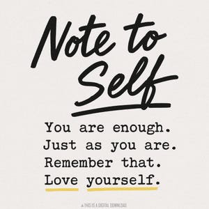 Nota a me stesso PNG Download digitale, Sublimazione motivazionale, Salute mentale PNG, Citazioni positive e ispiratrici, Amore per se stessi PNG, Sii te stesso