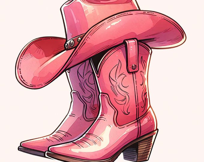 Coquette Cowgirl PNG, Western Valentine Sublimation, Valentines Day png, Cowboy Hat PNG, Vintage Cowboy PNG, Trendy Valentine png