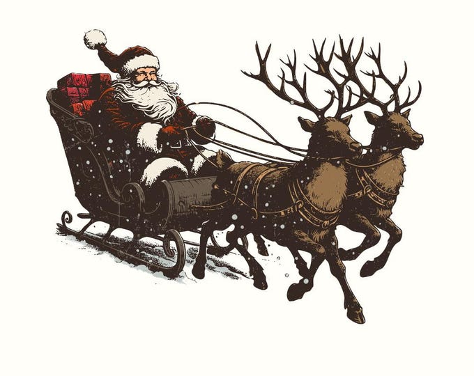 Santa Western Christmas PNG, Sublimation Design, Digital Download, Trendy Western PNG, Vintage Graphic, Retro Christmas, Cute Design