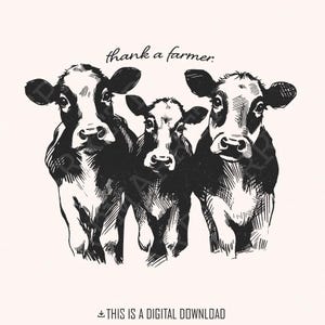 Gracias al agricultor (PNG), descarga digital, sublimación, descarga de sublimación, agricultor (PNG), granja (PNG), apoyo local, vacas, agricultura