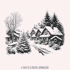 Country Town Weihnachten PNG, Retro Weihnachten Png, Vintage Weihnachtsdesign, Weihnachtstruck Png, Sublimationsdesign, Urlaub Digital Download