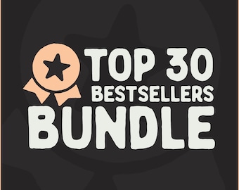 TOP 30 BESTSELLERS Bundle, Most Popular PNG Designs for 2025, Trending png, Retro png, Western, Animal Funny, Sarcastic png, Christian png