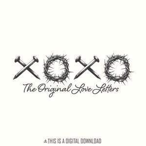 XOXO-liefdesbrieven png, XOXO png, Pasen png, religieuze Pasen png, christelijke png, liefde als Jezus png, instant download, geloof png