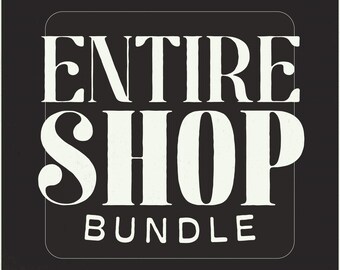 LIFETIME Entire Shop Bundle, 5491+ Cliparts, PNG Designs, SVG Files, Access to Current/Future Downloads, Whole Shop Unlimited Commercial Use