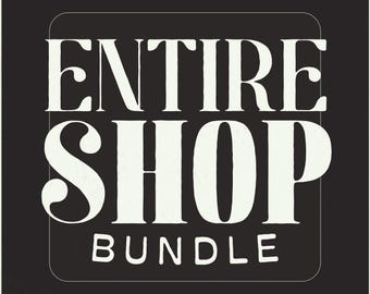 LIFETIME Entire Shop Bundle, 5551+ Cliparts, PNG Designs, SVG Files, Access to Current/Future Downloads, Whole Shop Unlimited Commercial Use