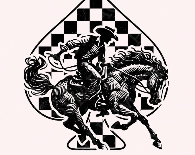 Western Cowboy PNG, Rodeo png, Cowboy ACE, Country Cowboy PNG, Retro Western png, Sublimation, Trendy Western png
