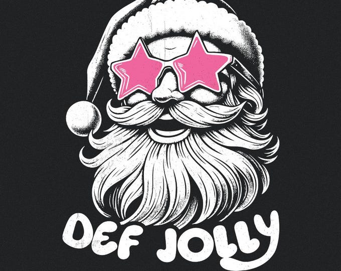 Def Jolly PNG, Santa PNG, Retro Christmas PNG, Kids Christmas, Christmas Shirt png, Sublimation Design, Pink Christmas png, Christmas Vibes