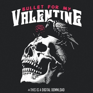 Art rupestre PNG, impression de groupe, art métallique, Saint-Valentin PNG, Clipart tête de mort, Svg, guitare Design téléchargement numérique, Bullet Saint-Valentin PNG