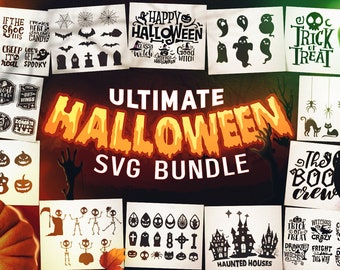 ULTIMATE Halloween SVG Bundle - Halloween Earrings svg - Halloween Sayings svg - Pumpkins svg - Halloween Decorations SVG - Halloween Labels