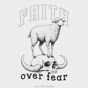 Fede sulla paura PNG, Design png fede, Versetto della Bibbia png, Clipart motivazionale, PNG cristiano, Maglietta di Gesù png, PNG motivazionale per Cricut