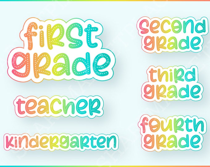 Custom Teacher Dalmatian Bundle Png, Bright Doodle, First Grade, Kindergarten Png, Second Grade, Back To School, Teacher Appreciation Png