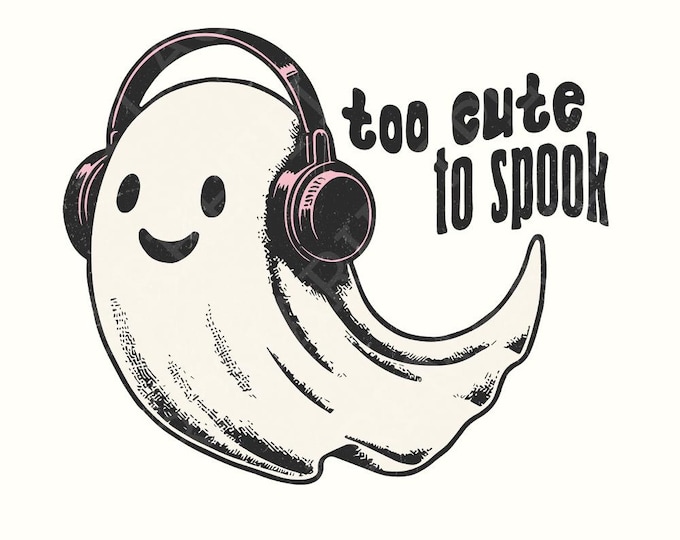 Too Cute to Spook PNG, Cute Ghosts png, Halloween Ghost Png, Halloween PNG, Cute Ghost Png, Spooky Vibes Png, Sublimation, Retro Halloween