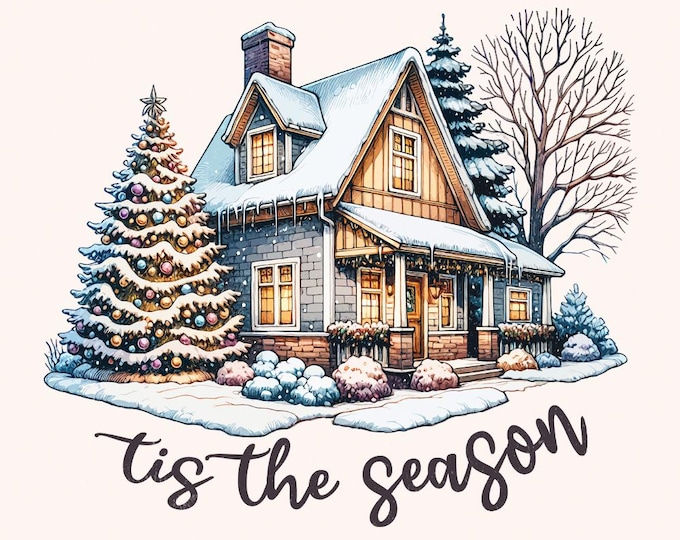 Tis the Season Png, Retro Christmas Png, Watercolor Christmas, Christmas Shirt Sublimation, Merry Christmas Png, Digital Download