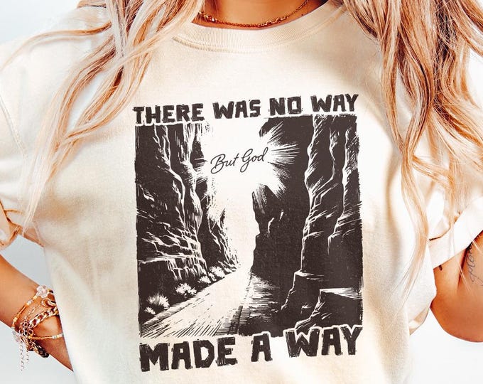 God Made a Way PNG, Western PNG, Religious png, Faith png, Vintage Jesus T-Shirt, Cute Graphic Tees, Church Shirt, Positive png