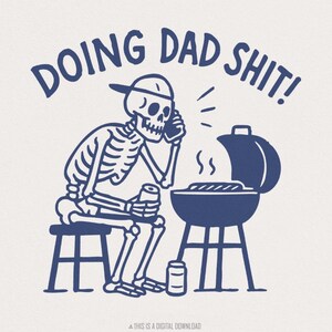 Dad shit doen, grappig skelet toiletontwerp, trendy Vaderdag-T-shirt, retro png voor mannen, sarcastische humor, digitale download