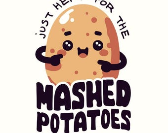 Funny Mashed Potatoes Sublimation Design, Retro Fall Vibes, Groovy Thanksgiving, Digital Download, Wavy Text png