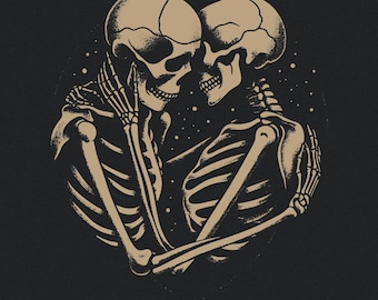 Kissing Skeleton png, Skeleton Lover png, Skeleton Couple png, Valentine Skeleton, Gothic Skeleton Art, Floral Skeleton png, Digital