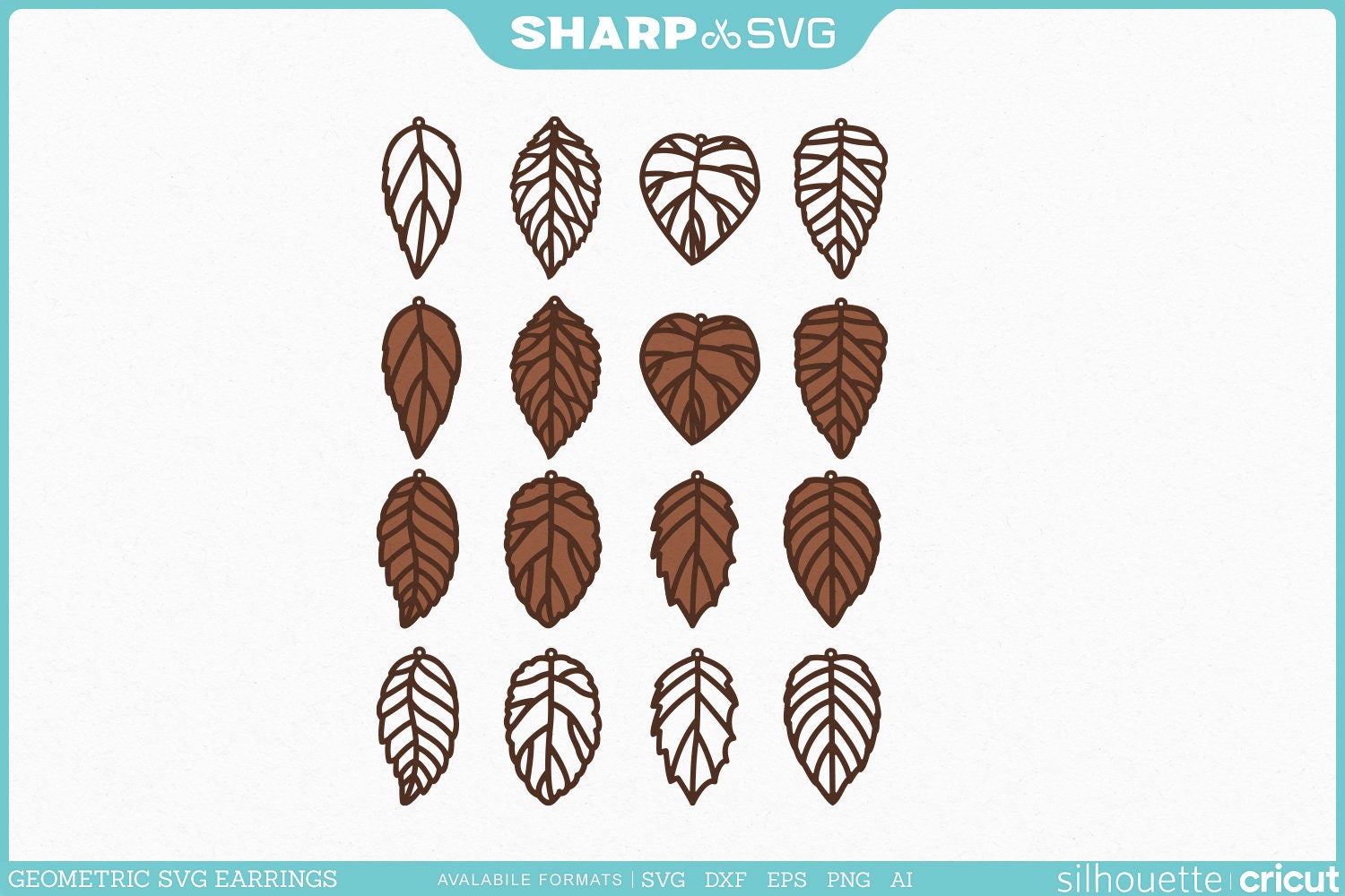 Leaf Earrings SVG Cut Files, Leaf Teardrop Svg,earring Templates,  Silhouette, Laser Cut Template, Leather Earring, Cricut, Commercial Use -  Etsy