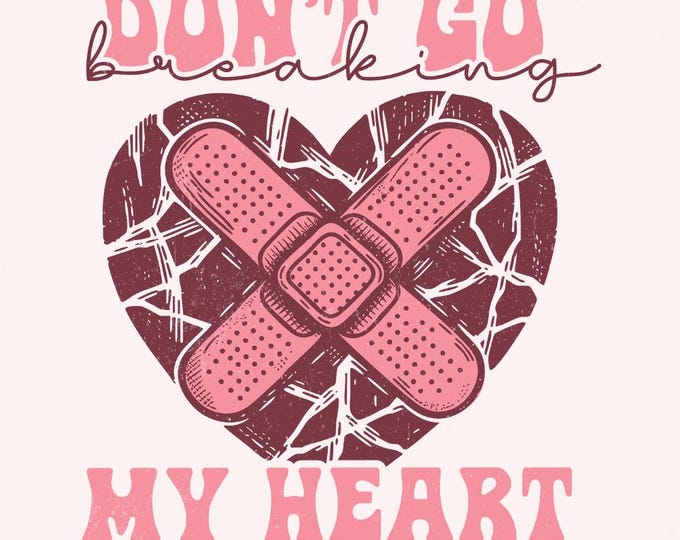 Valentine's Day PNG, Sublimation Design, Retro Love PNG, Trendy Valentines, Broken Heart png, Design File, POD Design, Shirt png