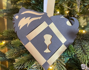 Braided badger christmas hearts - flettede julehjerter med grævling