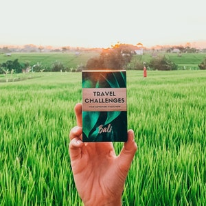 Regalo di viaggio Bali Wanderlust, Adventure Time, diario di viaggio, accessori da viaggio, stampa Wanderlust // 50 giochi di sfide di Bali