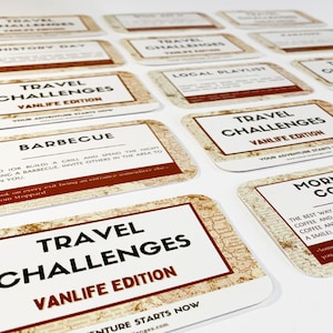 Roadtrip Gift, Vanlife Accessories, Travel Gift, Roadtrip Essential, Travel Journal, Travel Accessories, Wanderlust // 50 Challenges Game image 7