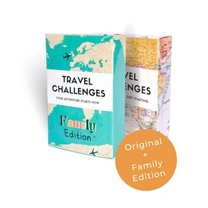 Family Adventure Pack – Travel Challenges Original + Family Edition, Travel Game, Travel Gift, Adventure gift, Wanderlust Cards