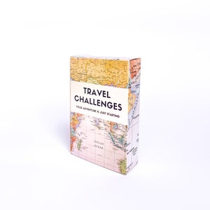 Wanderlust Travel Gift, Adventure Time, Travel Journal, Travel Accessories, Wanderlust Print // 50 Challenges Game image 2