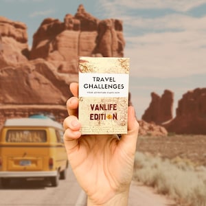 Regalo per viaggio su strada, Accessori Vanlife, Regalo da viaggio, Essenziale per viaggio su strada, Diario di viaggio, Accessori da viaggio, Wanderlust // Gioco 50 sfide