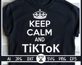 Download Tik Tok Queen svg Tiktok Queen svg Tik Tok svg Both Black ...