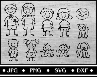 Stick Family Svg Etsy