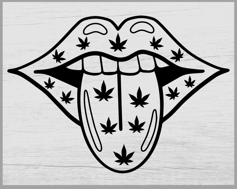 Download Weed Lips svg Cannabis Lips svg Weed clipart stoner svg | Etsy