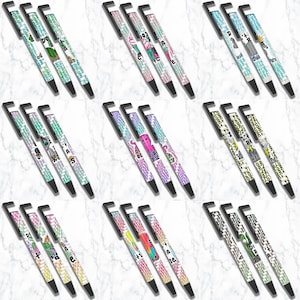 Lot de stylos sarcastiques pour adultes amusants et sarcastiques pour stylos, wraps en époxy pour stylos, motifs en vinyle imprimables, encre Joy Pen Wrap, toboggan aquatique en peau