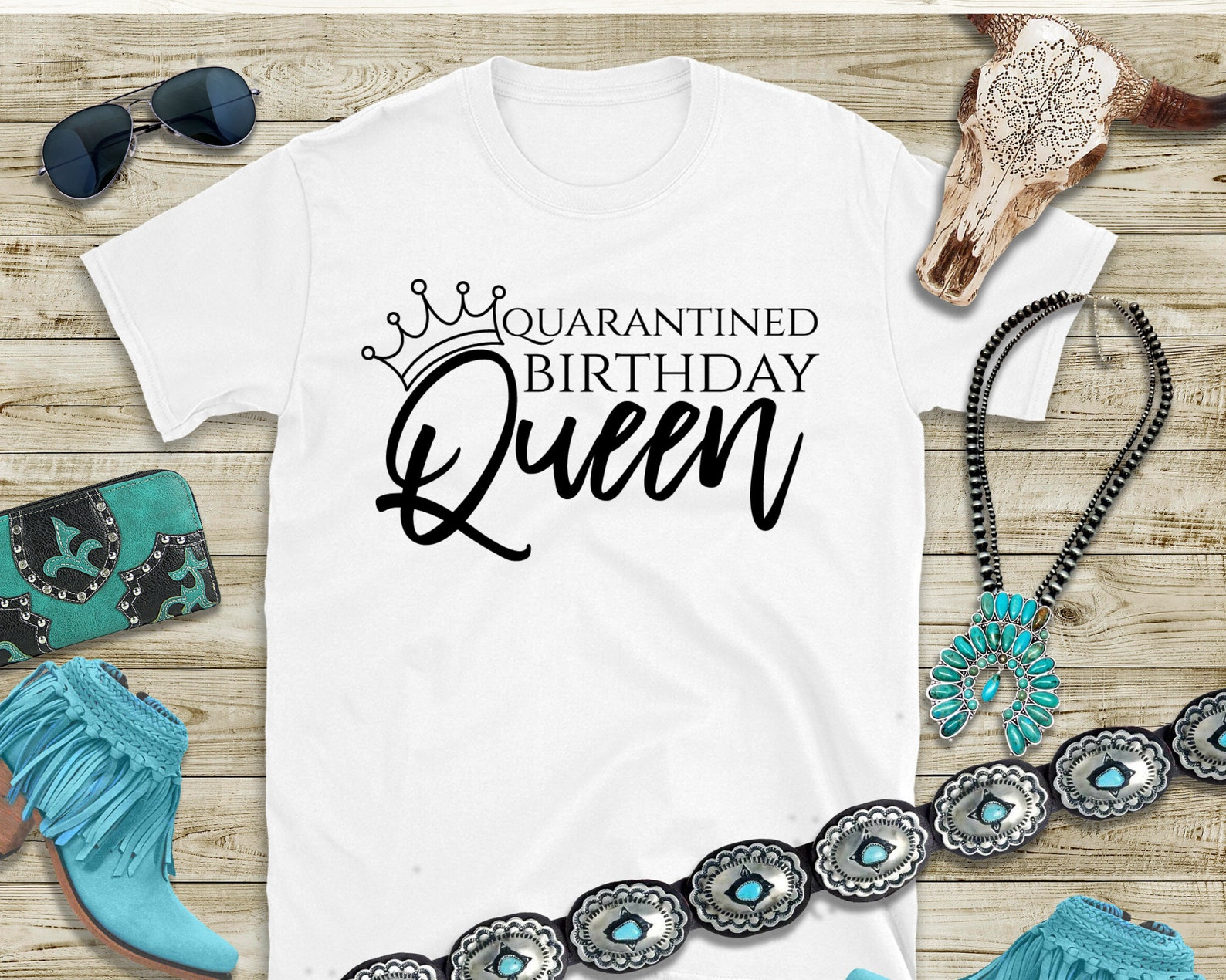 Download Quarantine Birthday Queen SVG Both Black and White Version | Etsy