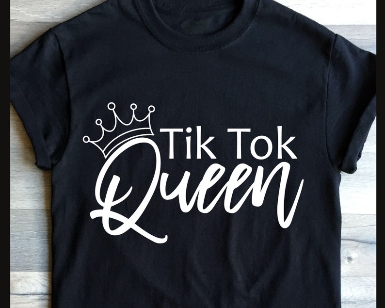 Download Tik Tok Queen svg Tiktok Queen svg Tik Tok svg Both Black ...