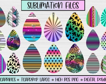 Earring Teardrop sublimation bundle, Earring sublimate, TearDrop clipart, Earring png, Earring Template, Digital Earring, Earring Designs