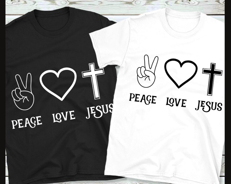 Download Peace Love Jesus svg Christian svg Scripture svg Black and ...