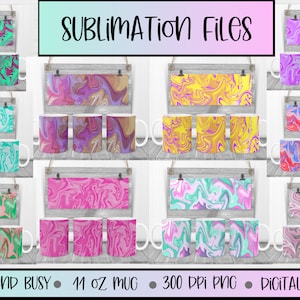 11 oz Mug Sublimation Designs Bundle, 11oz Mug Marbled sublimation drive, 50 mug Sublimation files, Mug designs