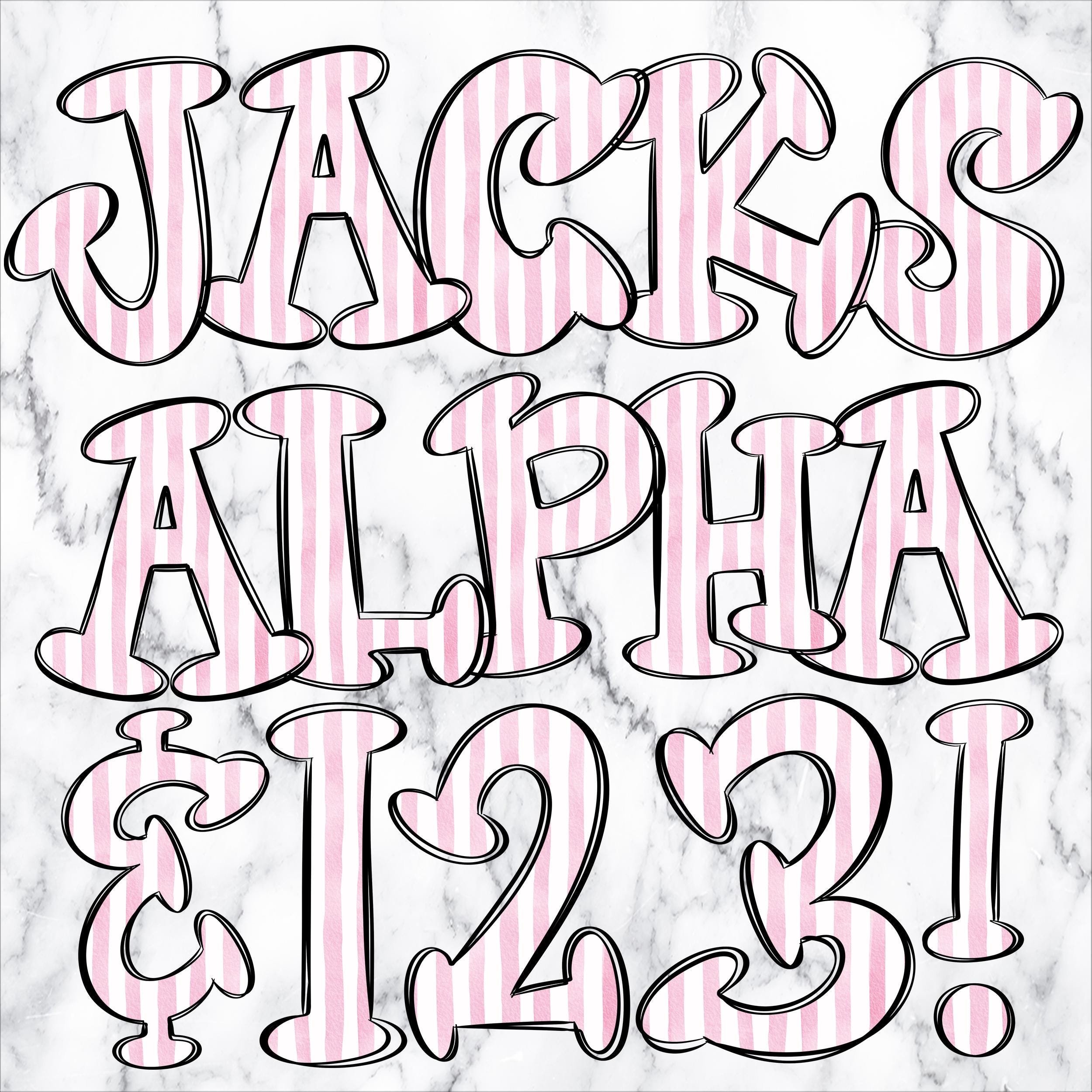 Grandmillenial Floral Letters Alphabet Alphabet Clipart Printable ...